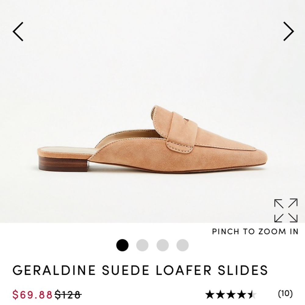 NIB Ann Taylor Geraldine Suede Loafer Slide
